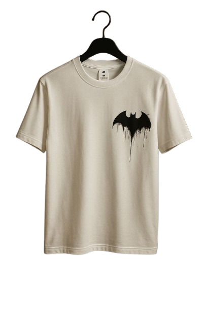 Batman Design(White Colour T-shirt)